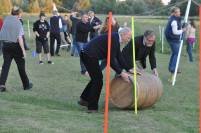 Highland Games roll the barrel